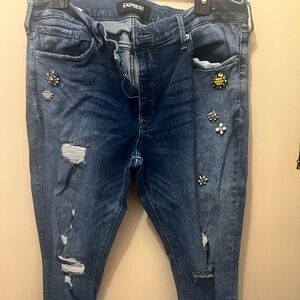 Express Jeans with Crystal Decal